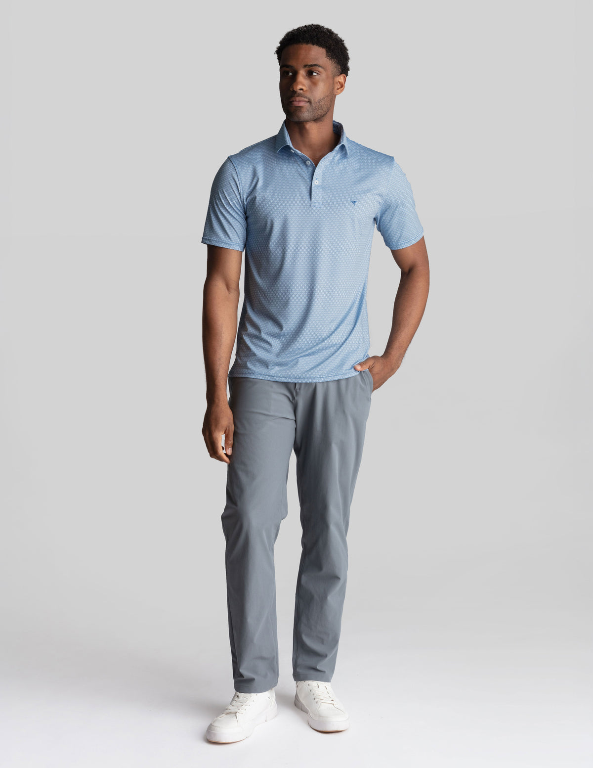 NoFlop Golf Polo - Blue Wave (The Cart Barn Celebrity)